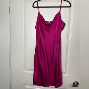 Pink fuchsia Express satin dress